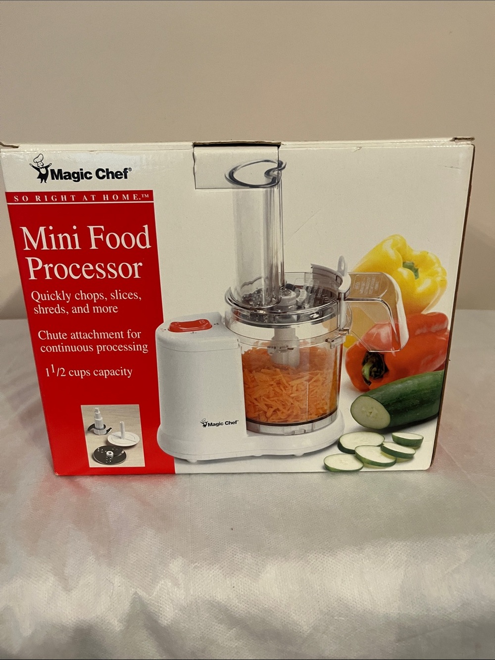 White Mini Food Processor - Compact Chopper & Slicer